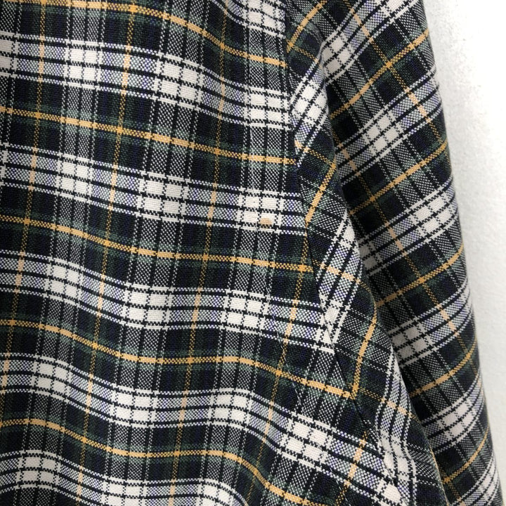 Ralph Lauren Classic Fit Long Sleeve Button Down Check Shirt Men's XL cotton Green type dark green Vintage Second Hand