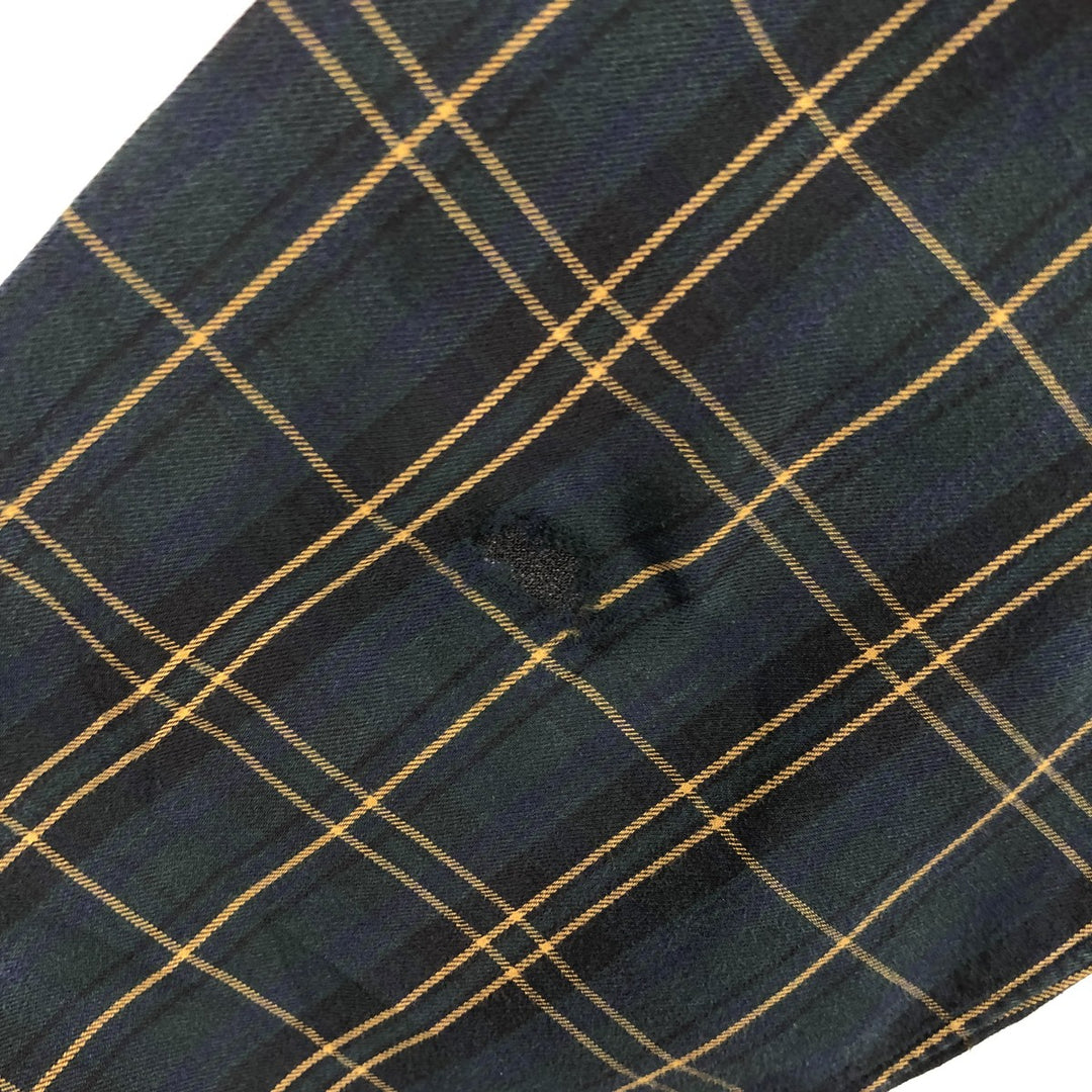 Ralph Lauren CLASSIC FIT Check Pattern Long-Sleeve Button-Down Check Shirt, Men's Size XL (approx.) cotton Green type dark green Vintage Second Hand