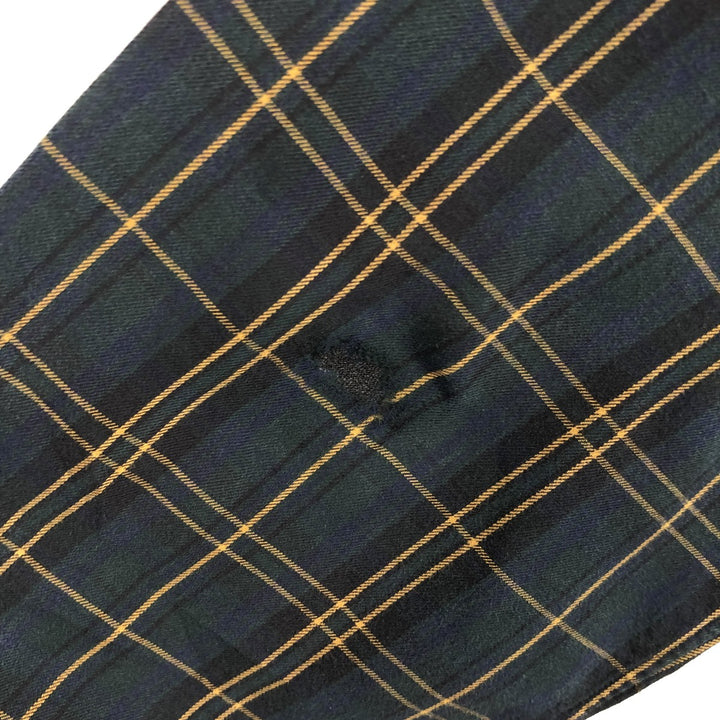 Ralph Lauren CLASSIC FIT Check Pattern Long-Sleeve Button-Down Check Shirt, Men's Size XL (approx.) cotton Green type dark green Vintage Second Hand