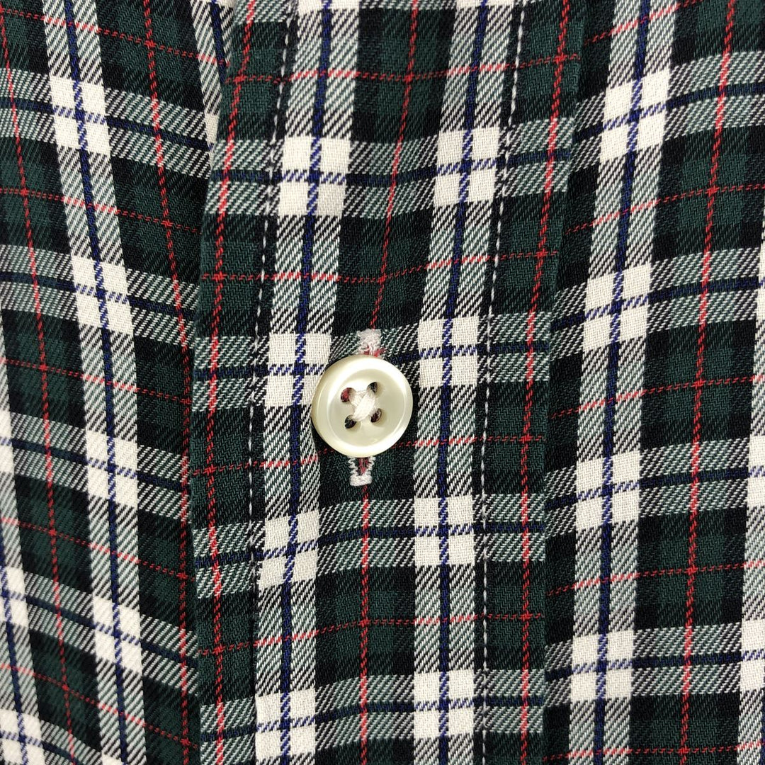 Ralph Lauren BLAKE long sleeve button down check shirt, men's size L cotton Green type dark green Vintage Second Hand