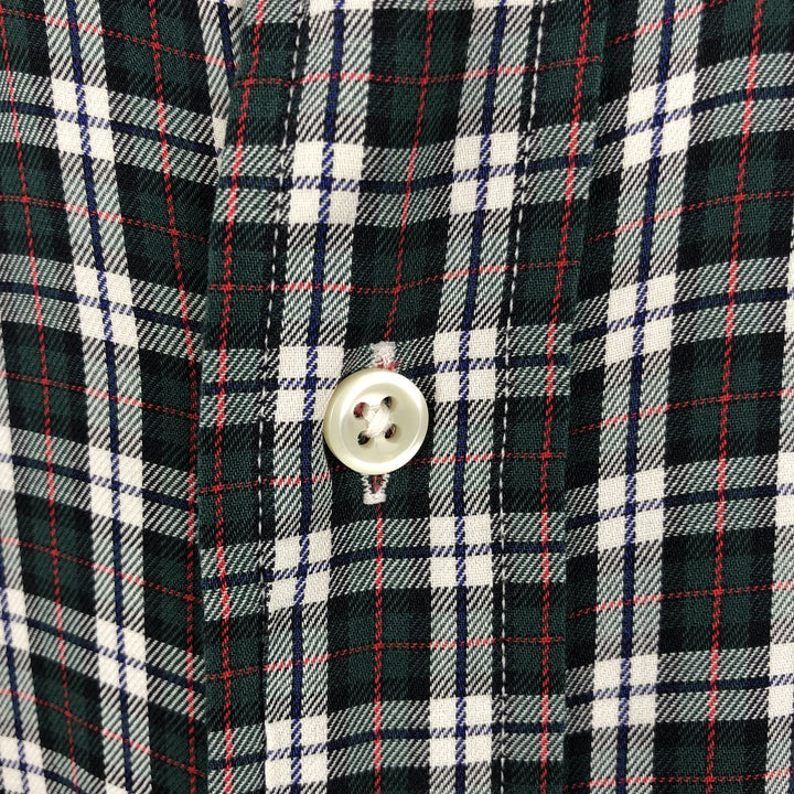 Ralph Lauren BLAKE long sleeve button down check shirt, men's size L cotton Green type dark green Vintage Second Hand
