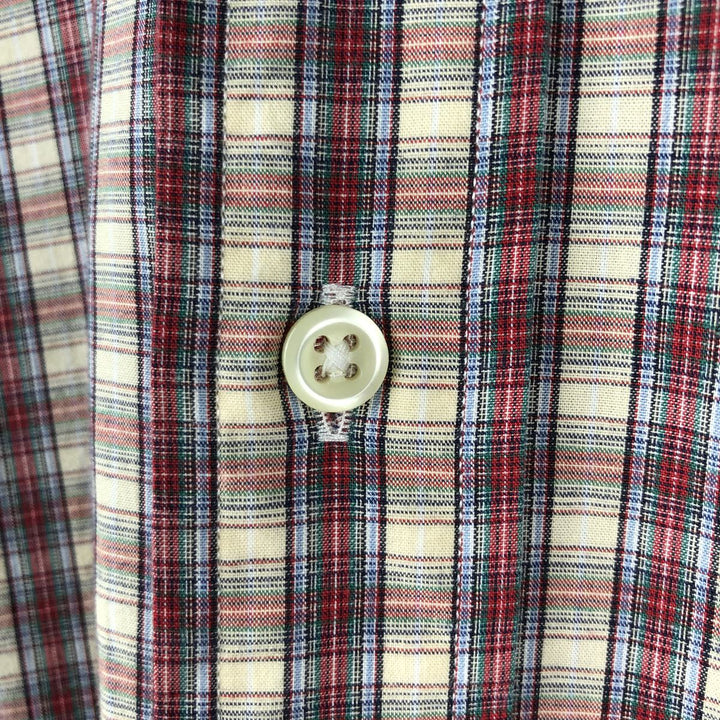 Ralph Lauren BLAKE long sleeve button down check shirt, men's size L cotton red type Vintage Second Hand