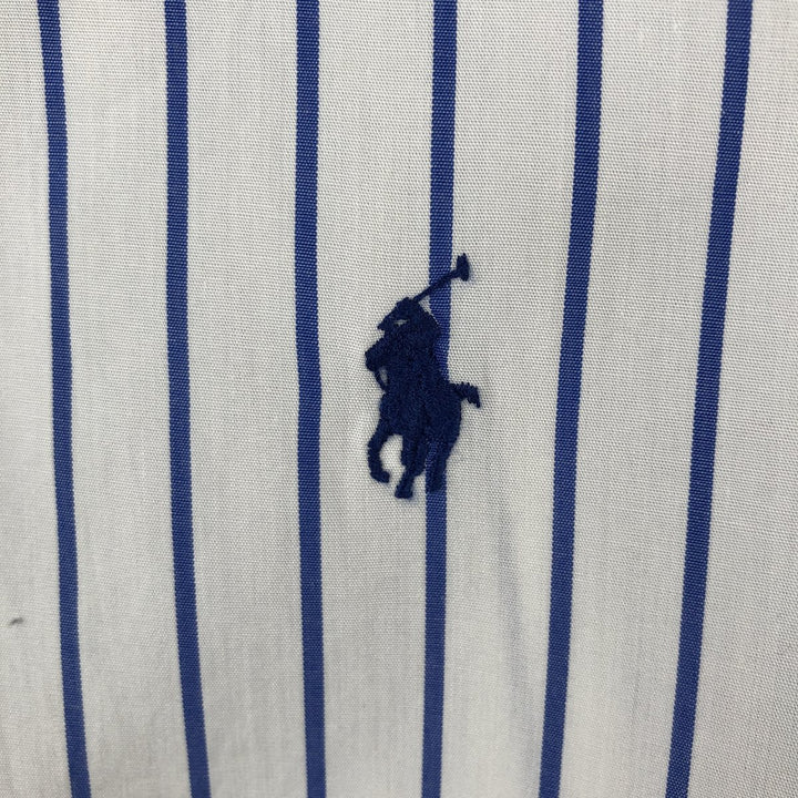 Ralph Lauren YARMOUTH Long Sleeve Button-Down Striped Shirt, Men's Size L cotton white type Vintage Second Hand