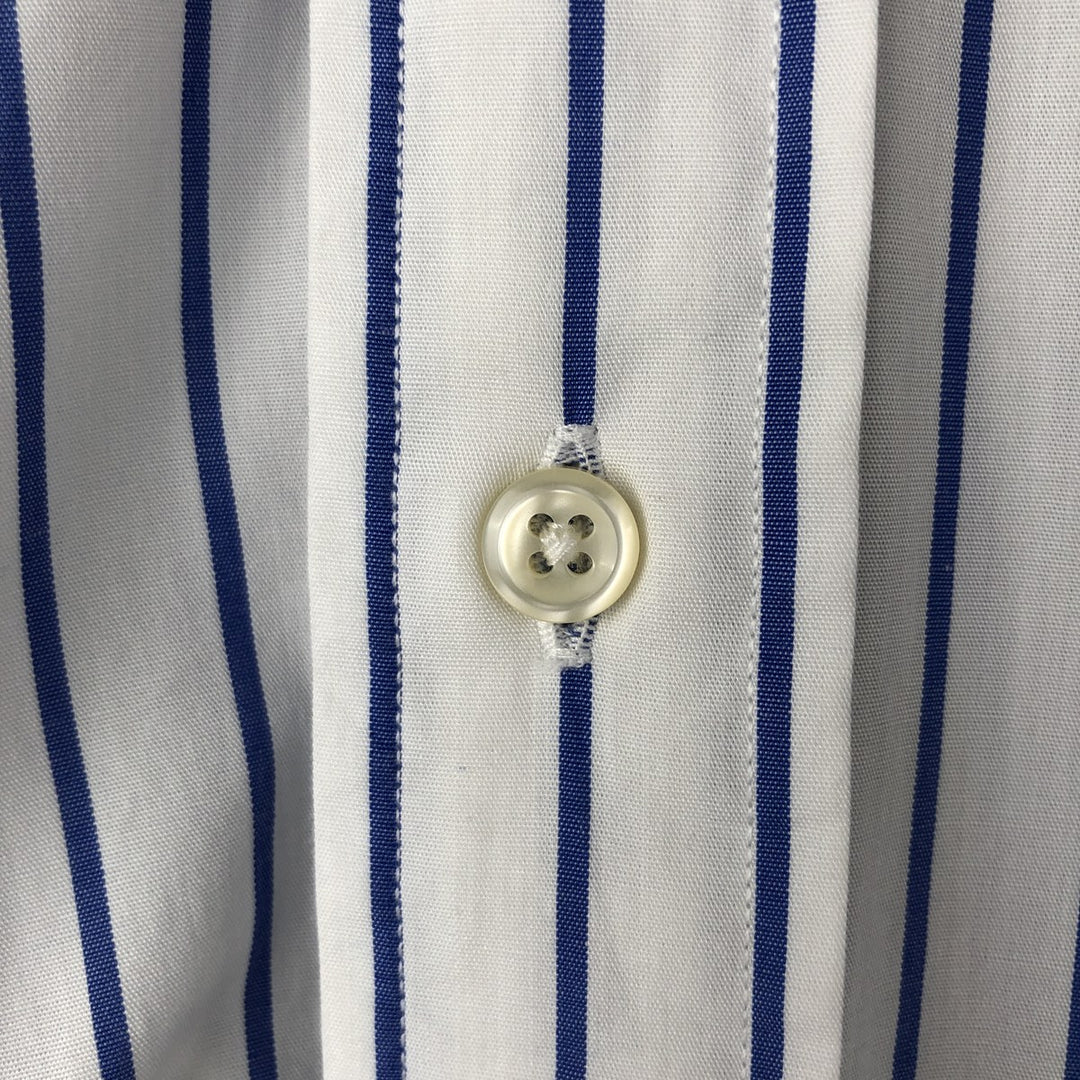 Ralph Lauren YARMOUTH Long Sleeve Button-Down Striped Shirt, Men's Size L cotton white type Vintage Second Hand