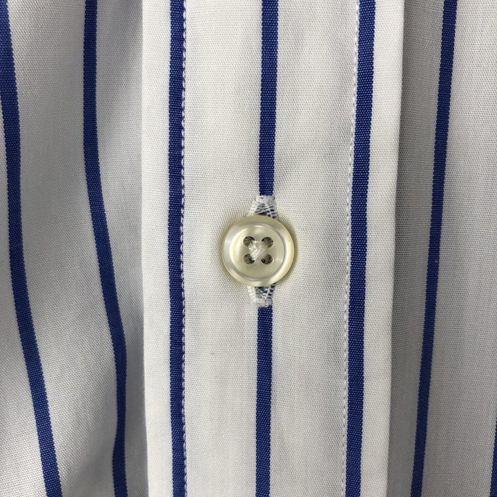 Ralph Lauren YARMOUTH Long Sleeve Button-Down Striped Shirt, Men's Size L cotton white type Vintage Second Hand