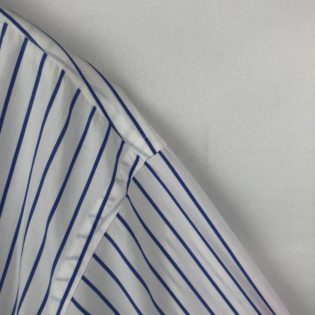 Ralph Lauren YARMOUTH Long Sleeve Button-Down Striped Shirt, Men's Size L cotton white type Vintage Second Hand