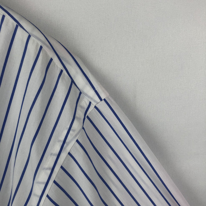 Ralph Lauren YARMOUTH Long Sleeve Button-Down Striped Shirt, Men's Size L cotton white type Vintage Second Hand