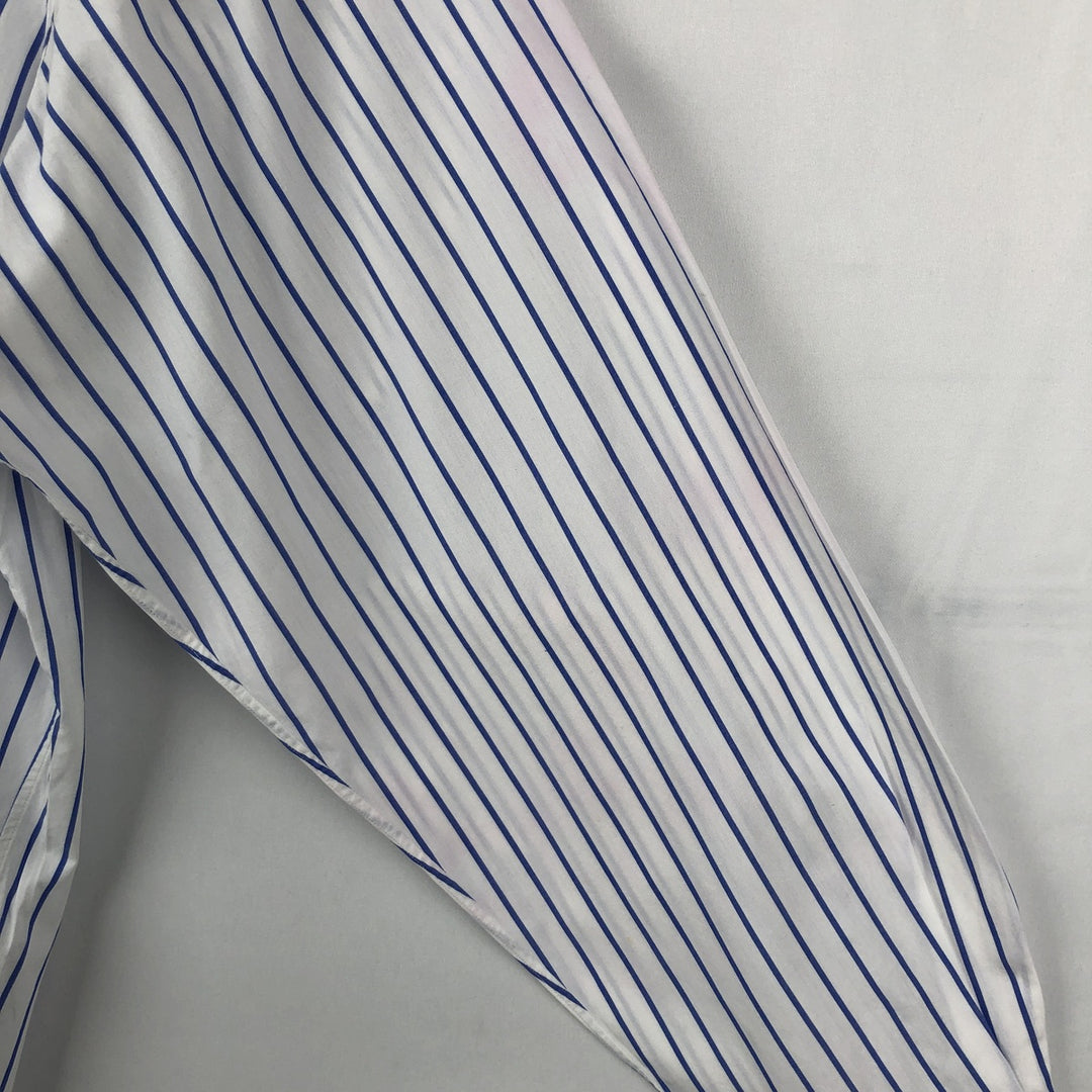 Ralph Lauren YARMOUTH Long Sleeve Button-Down Striped Shirt, Men's Size L cotton white type Vintage Second Hand
