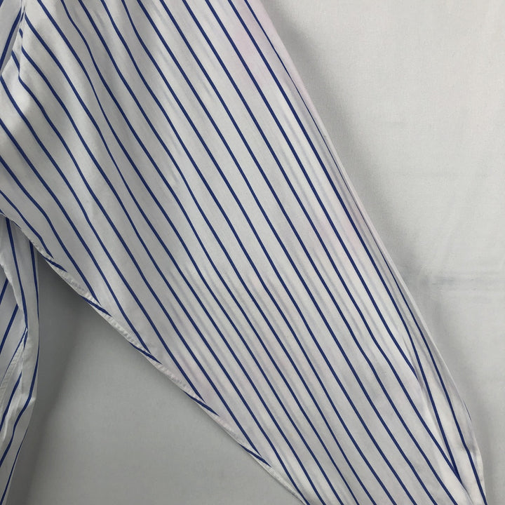Ralph Lauren YARMOUTH Long Sleeve Button-Down Striped Shirt, Men's Size L cotton white type Vintage Second Hand