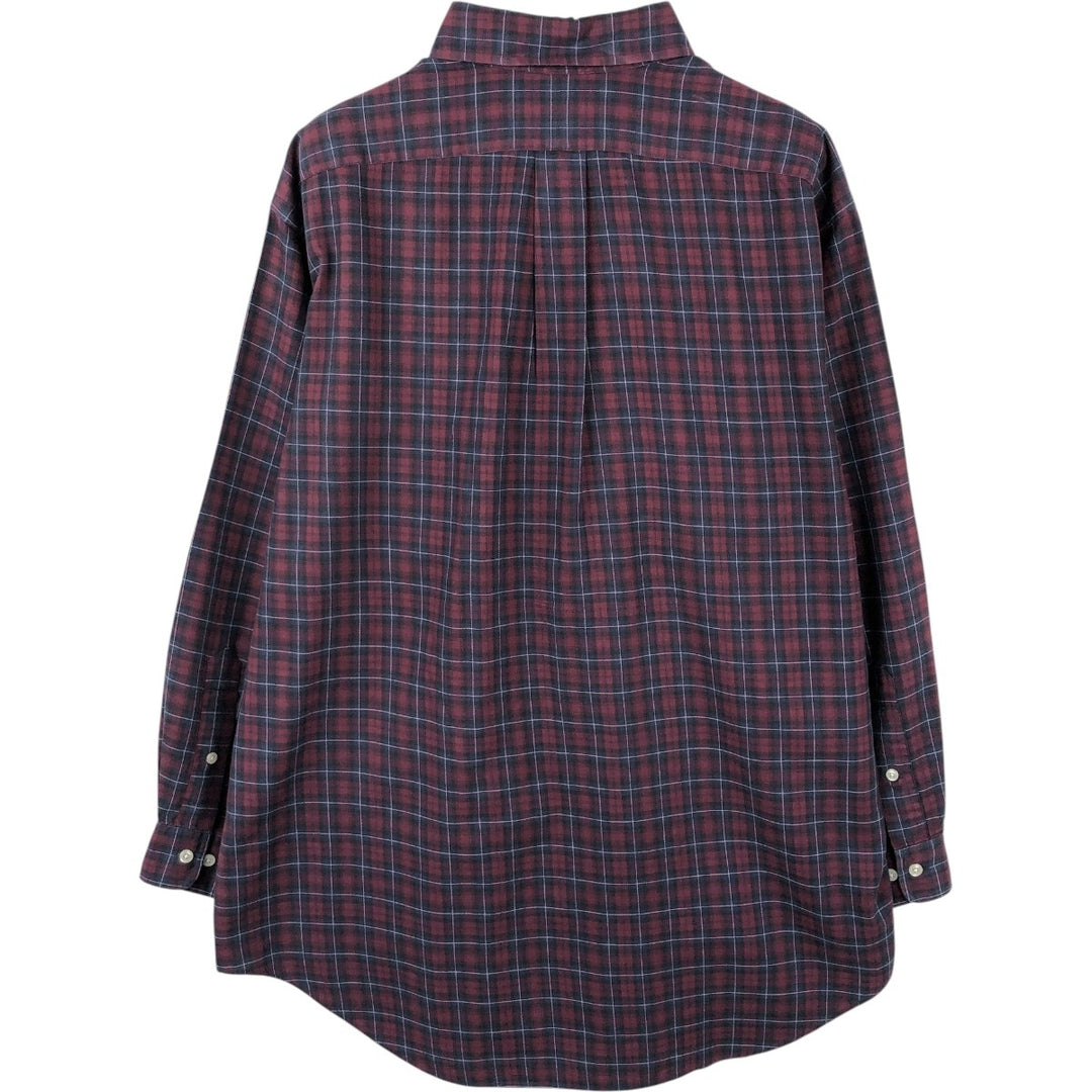 Ralph Lauren YARMOUTH Long Sleeve Button-Down Check Shirt, Men's Size L cotton red type Vintage Second Hand