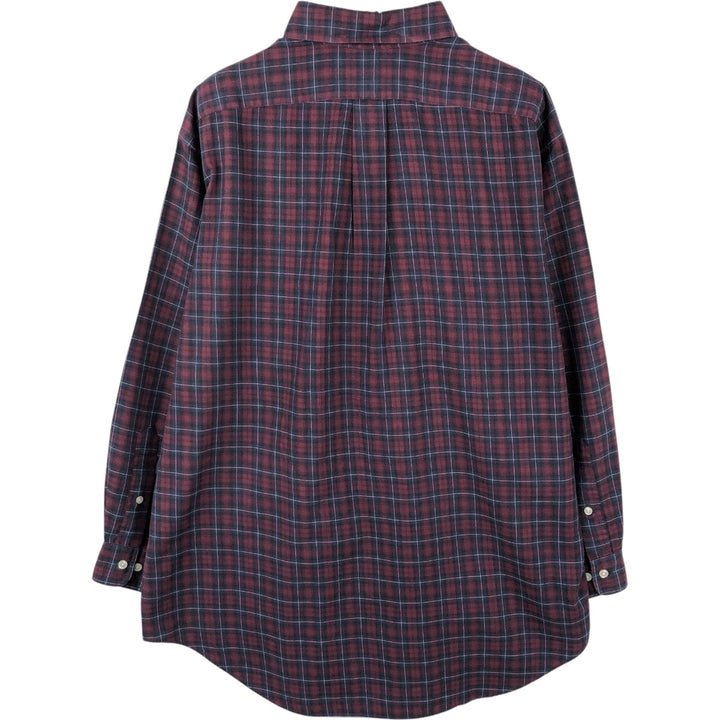 Ralph Lauren YARMOUTH Long Sleeve Button-Down Check Shirt, Men's Size L cotton red type Vintage Second Hand