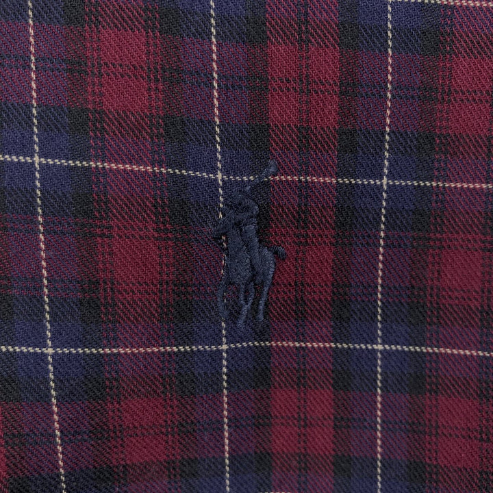 Ralph Lauren YARMOUTH Long Sleeve Button-Down Check Shirt, Men's Size L cotton red type Vintage Second Hand