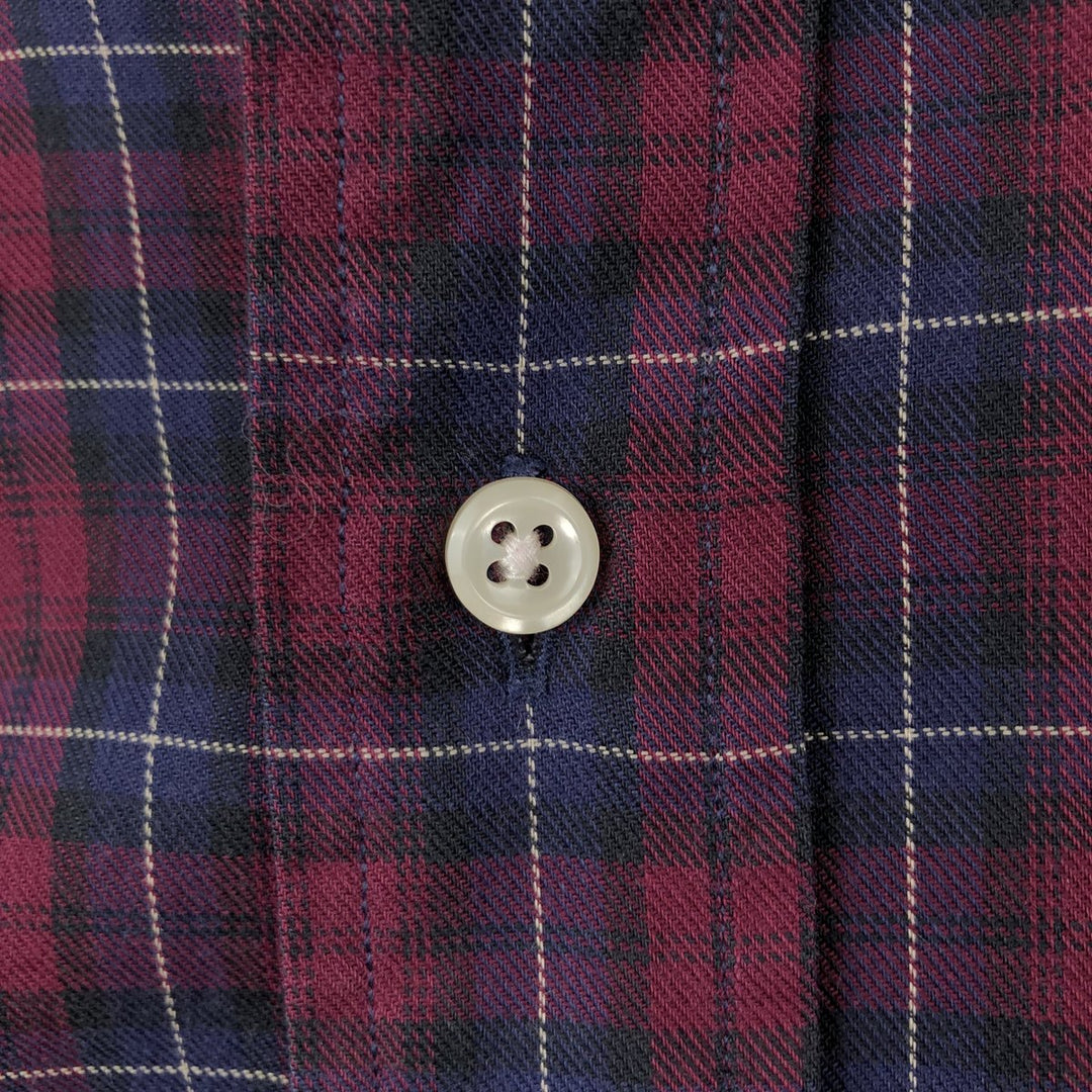 Ralph Lauren YARMOUTH Long Sleeve Button-Down Check Shirt, Men's Size L cotton red type Vintage Second Hand