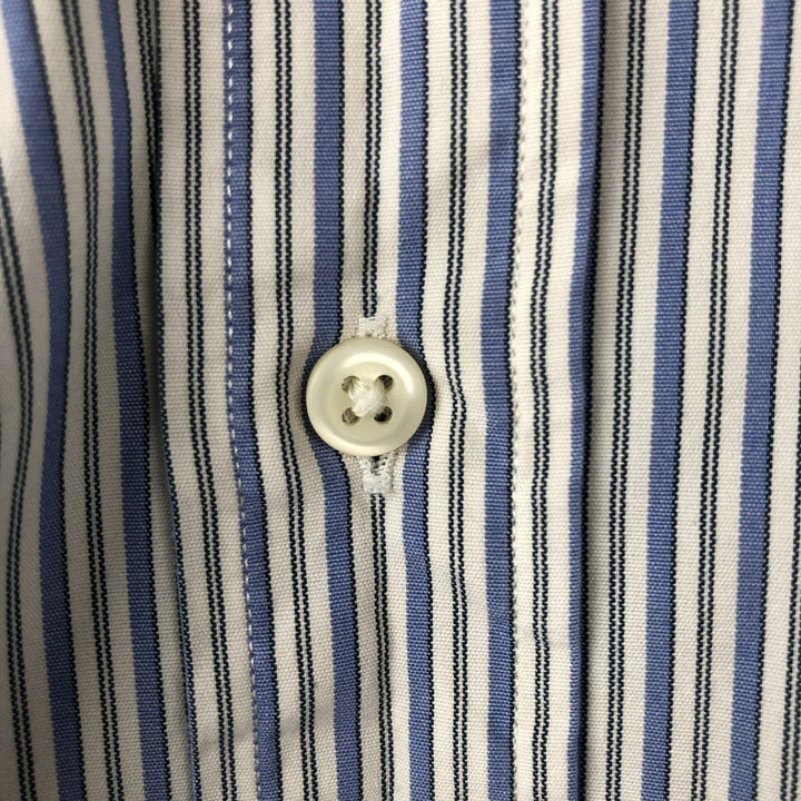 Ralph Lauren Classic Fit Multi-Stripe Long Sleeve Button-Down Striped Shirt, Men's Size L cotton blue type Vintage Second Hand