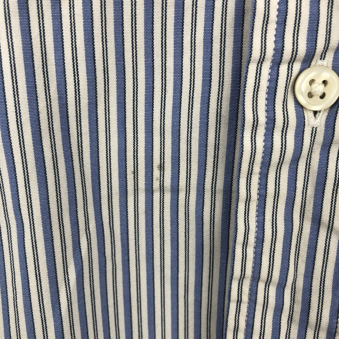Ralph Lauren Classic Fit Multi-Stripe Long Sleeve Button-Down Striped Shirt, Men's Size L cotton blue type Vintage Second Hand
