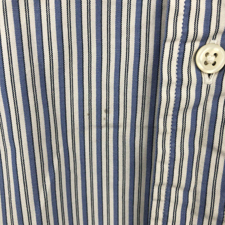 Ralph Lauren Classic Fit Multi-Stripe Long Sleeve Button-Down Striped Shirt, Men's Size L cotton blue type Vintage Second Hand