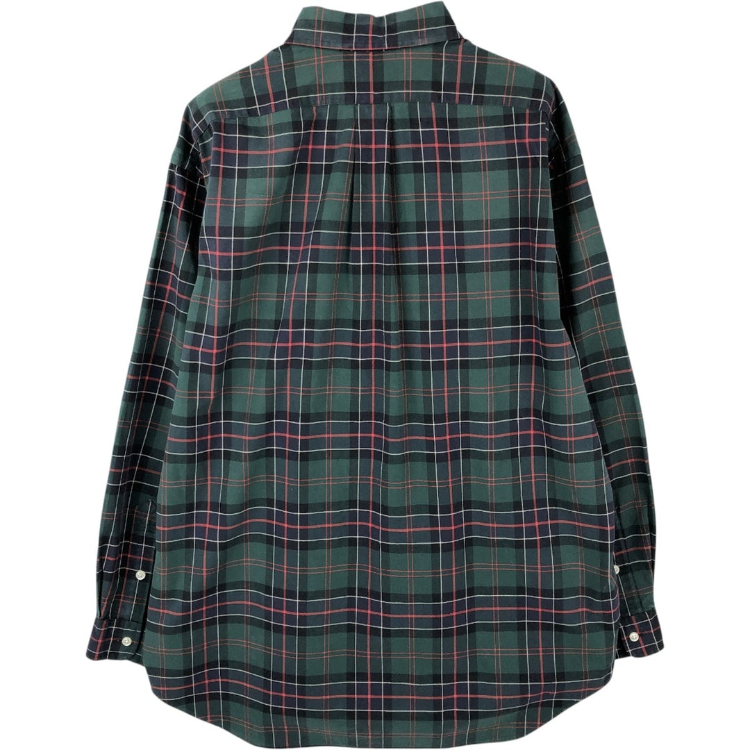 Ralph Lauren BLAKE long sleeve button down check shirt, men's size L cotton Green type dark green Vintage Second Hand