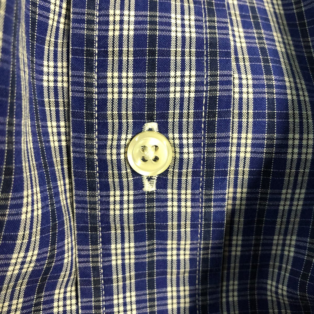 Ralph Lauren Classic Fit Long Sleeve Button Down Check Shirt Men's XL cotton blue type Vintage Second Hand