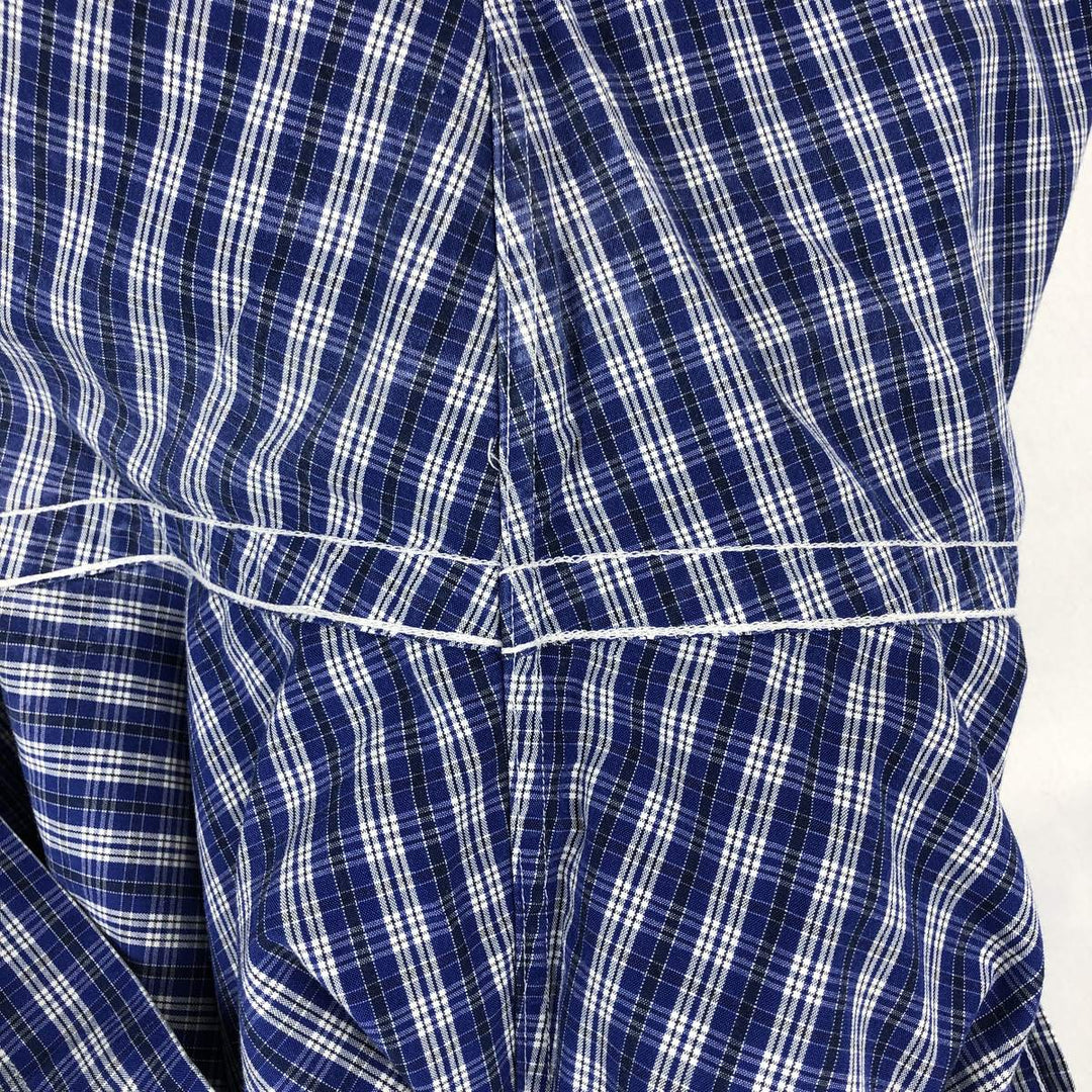 Ralph Lauren Classic Fit Long Sleeve Button Down Check Shirt Men's XL cotton blue type Vintage Second Hand