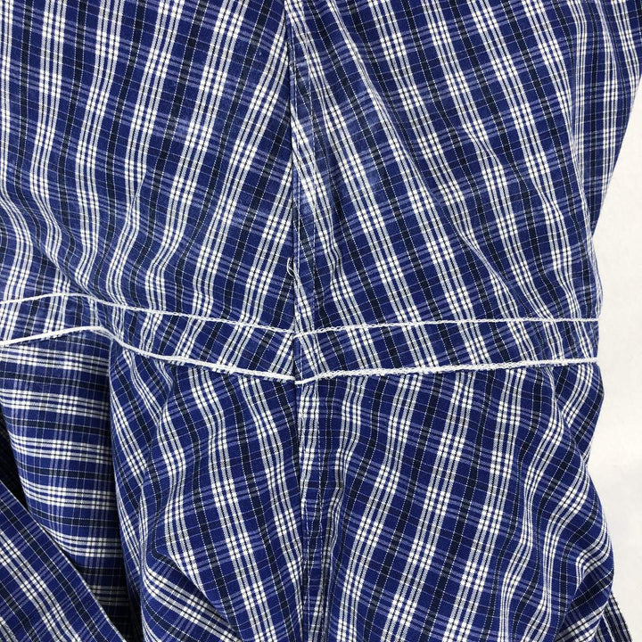 Ralph Lauren Classic Fit Long Sleeve Button Down Check Shirt Men's XL cotton blue type Vintage Second Hand