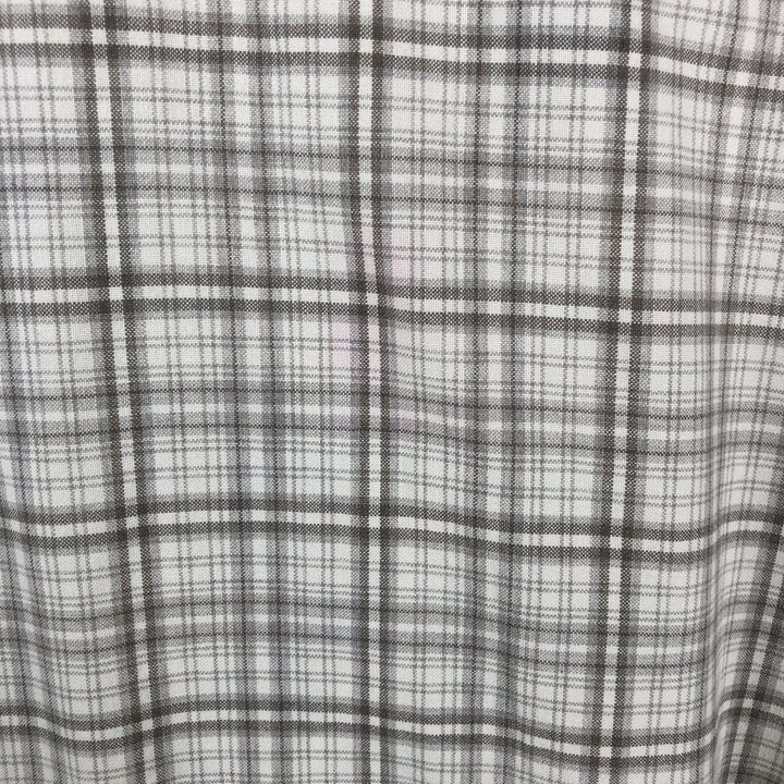 Ralph Lauren RALPH LAUREN JEANS CO. Long-sleeved button-down check shirt, boxy style, men's size XL equivalent. cotton Beige type Vintage Second Hand