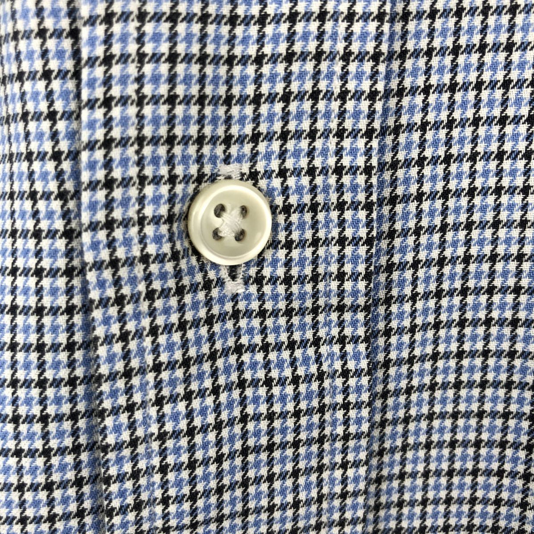 Ralph Lauren BLAKE long sleeve button down check shirt, men's XL size cotton Blue type light blue Vintage Second Hand