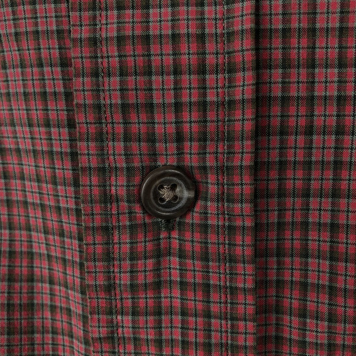 Ralph Lauren CUSTOM FIT long sleeve button down check shirt men's XL size cotton red type Vintage Second Hand