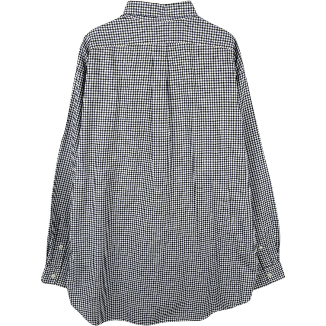 Ralph Lauren BLAKE long sleeve button down check shirt, men's XL size cotton white type Vintage Second Hand