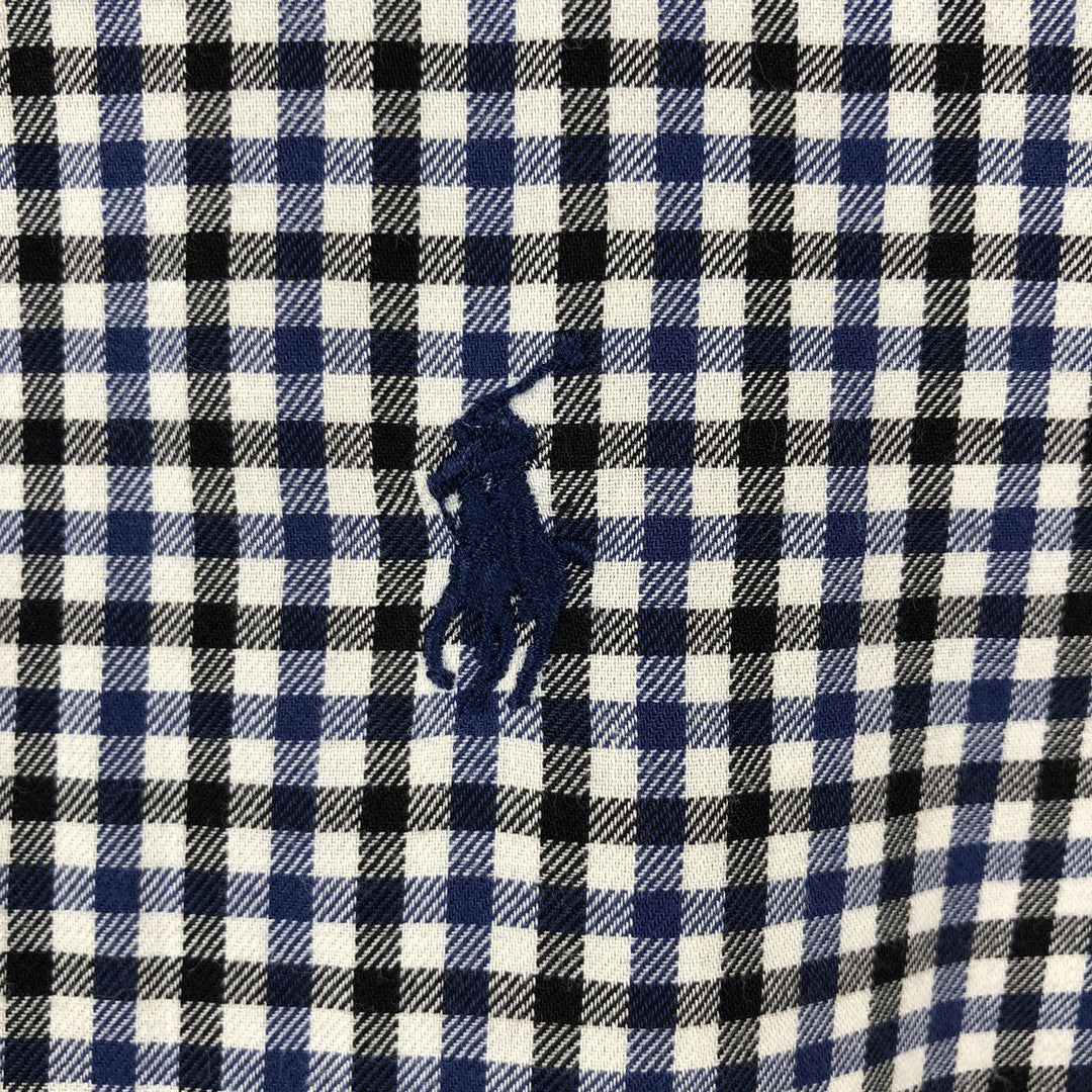 Ralph Lauren BLAKE long sleeve button down check shirt, men's XL size cotton white type Vintage Second Hand