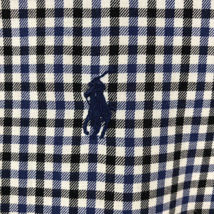 Ralph Lauren BLAKE long sleeve button down check shirt, men's XL size cotton white type Vintage Second Hand