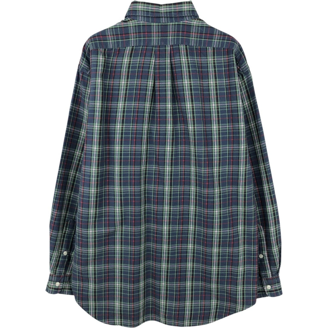 Ralph Lauren BLAKE long sleeve button down check shirt, men's size M cotton blue type Vintage Second Hand