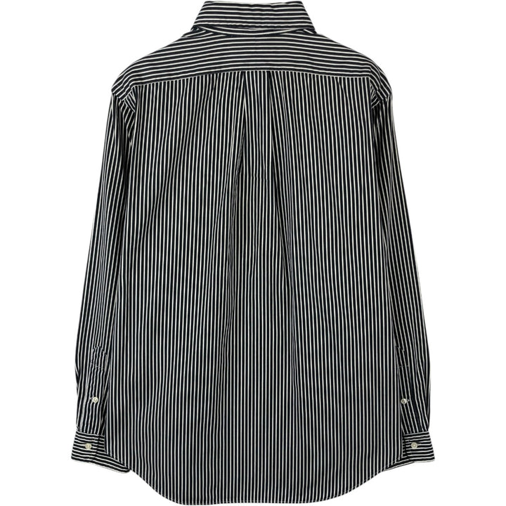 Ralph Lauren Classic Fit Long Sleeve Button Down Striped Shirt Men's M cotton black type Vintage Second Hand