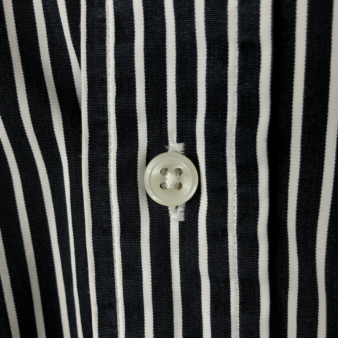 Ralph Lauren Classic Fit Long Sleeve Button Down Striped Shirt Men's M cotton black type Vintage Second Hand