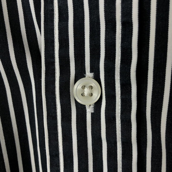 Ralph Lauren Classic Fit Long Sleeve Button Down Striped Shirt Men's M cotton black type Vintage Second Hand