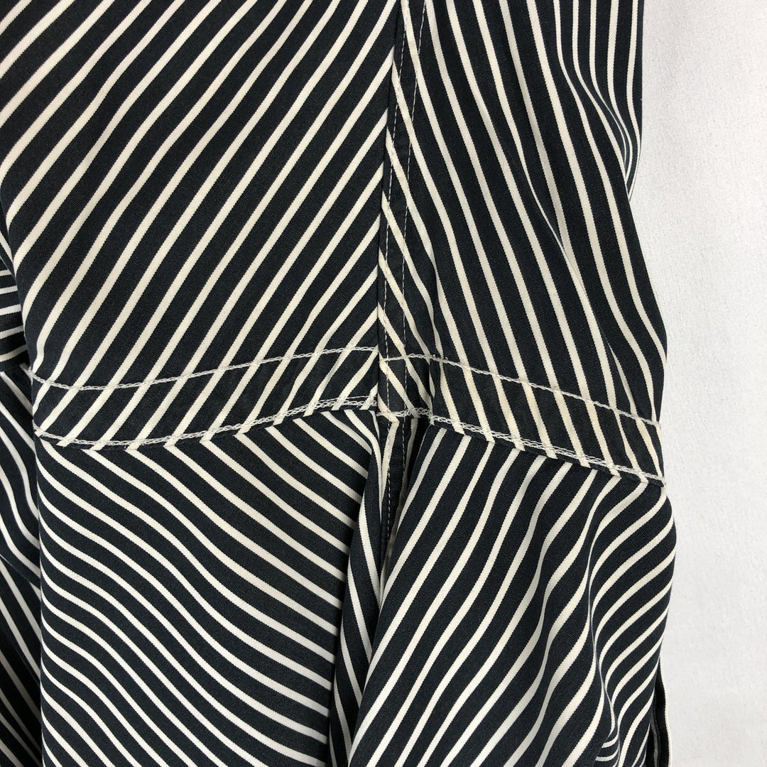 Ralph Lauren Classic Fit Long Sleeve Button Down Striped Shirt Men's M cotton black type Vintage Second Hand