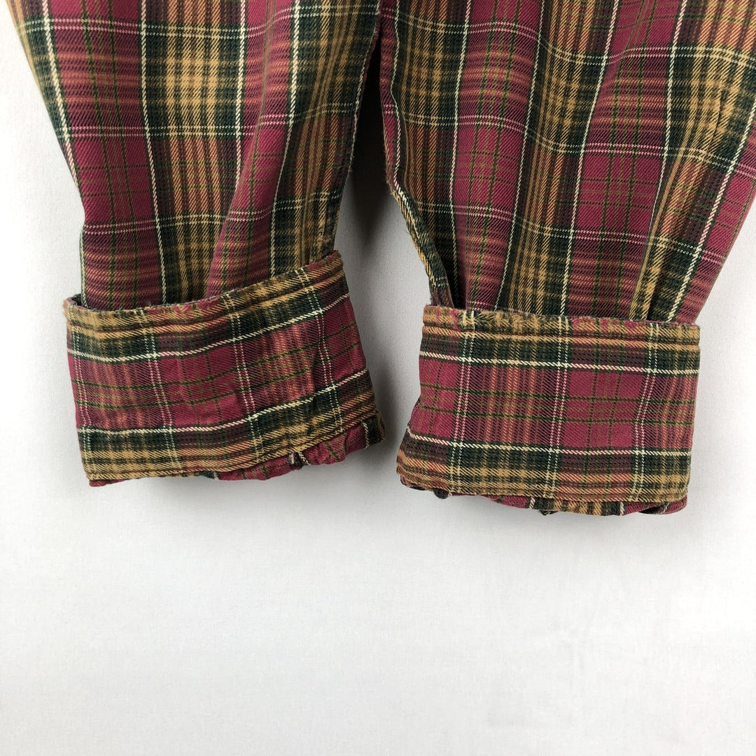 Ralph Lauren Classic Fit Long Sleeve Button Down Check Shirt Men's Size L cotton red type Vintage Second Hand