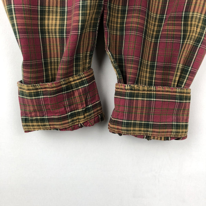 Ralph Lauren Classic Fit Long Sleeve Button Down Check Shirt Men's Size L cotton red type Vintage Second Hand