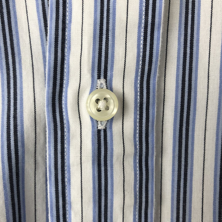 Ralph Lauren ANDREW Multi-stripe Long-Sleeve Button-Down Striped Shirt, Men's Size M (approx.) cotton blue type Vintage Second Hand