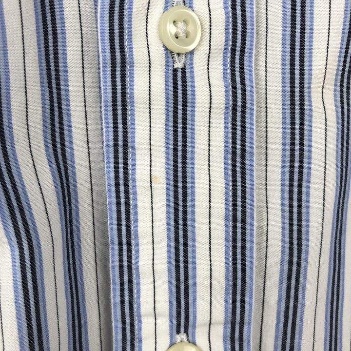 Ralph Lauren ANDREW Multi-stripe Long-Sleeve Button-Down Striped Shirt, Men's Size M (approx.) cotton blue type Vintage Second Hand