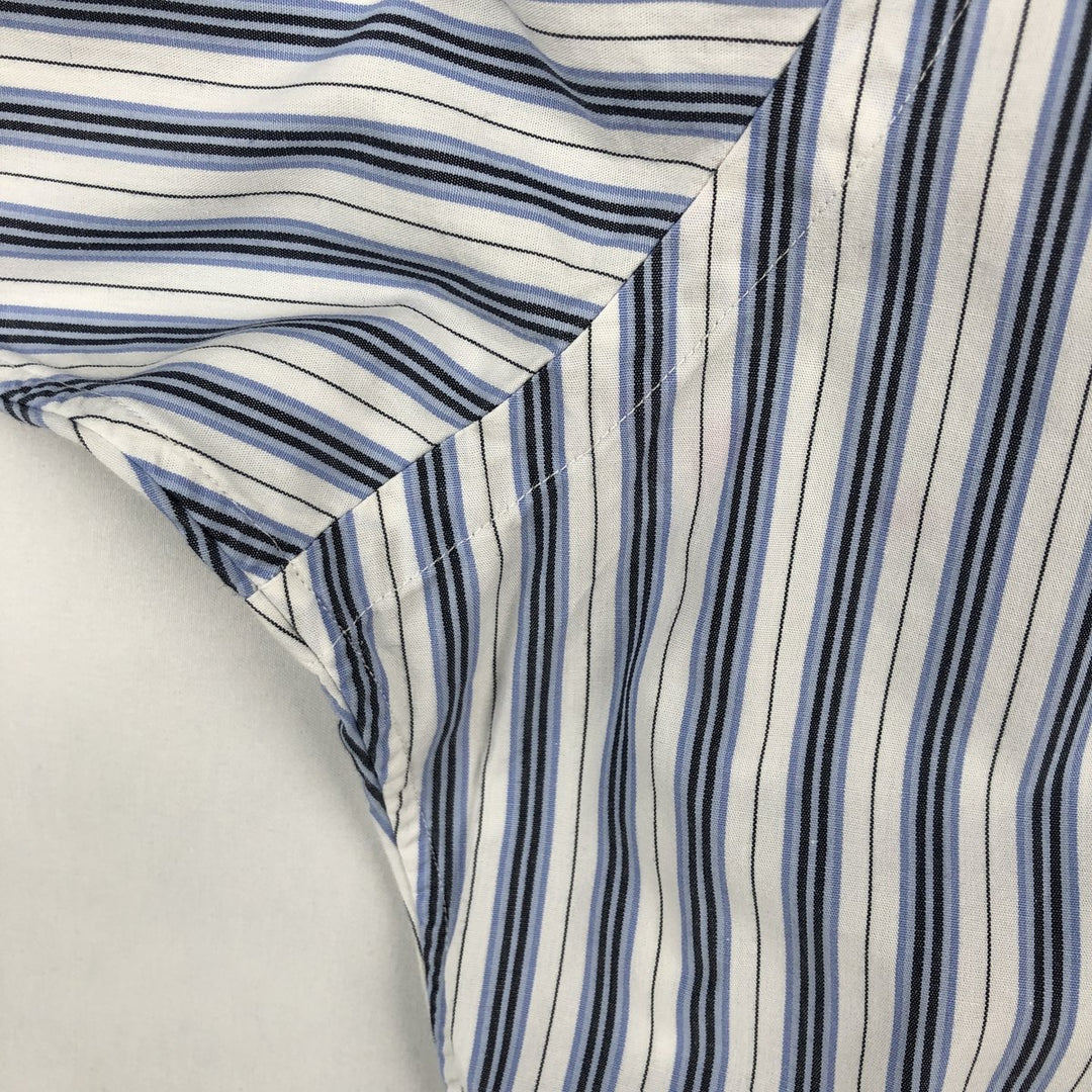 Ralph Lauren ANDREW Multi-stripe Long-Sleeve Button-Down Striped Shirt, Men's Size M (approx.) cotton blue type Vintage Second Hand