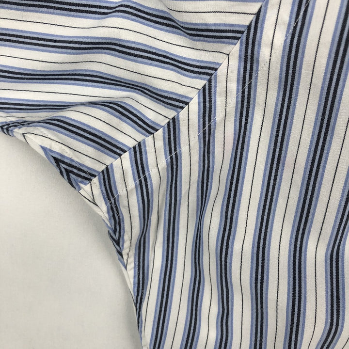 Ralph Lauren ANDREW Multi-stripe Long-Sleeve Button-Down Striped Shirt, Men's Size M (approx.) cotton blue type Vintage Second Hand
