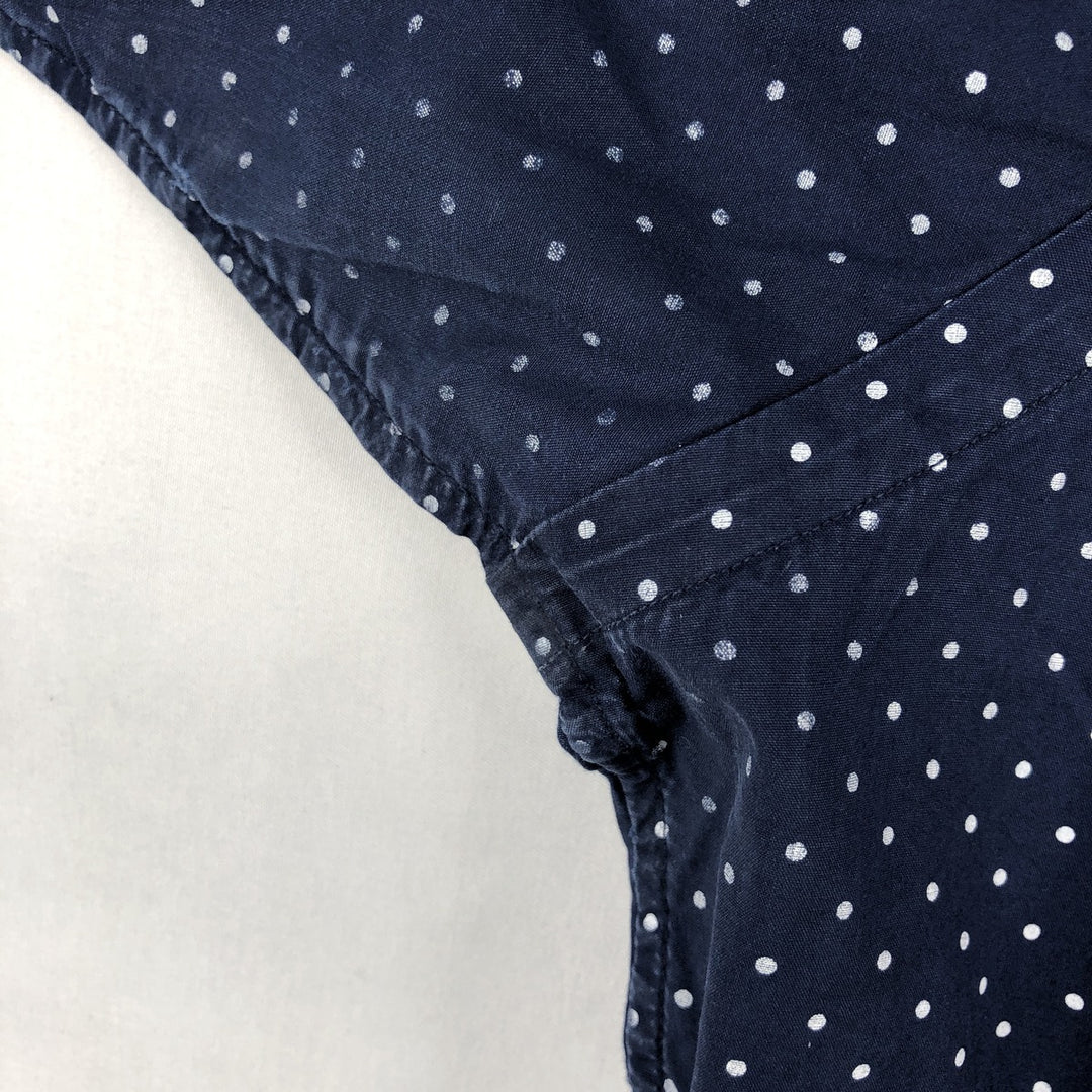 Ralph Lauren CLASSIC FIT Classic Fit Dot Pattern Long Sleeve Cotton Shirt, Men's Size XL (approx.) cotton navy blue type Vintage Second Hand