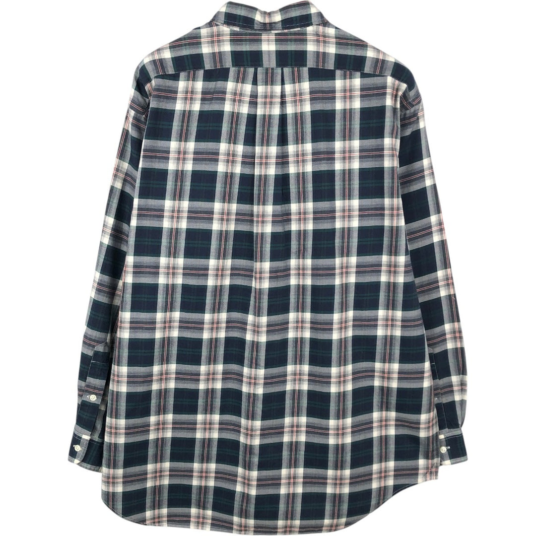 Ralph Lauren BLAKE long sleeve button down check shirt, men's size L cotton black type Vintage Second Hand