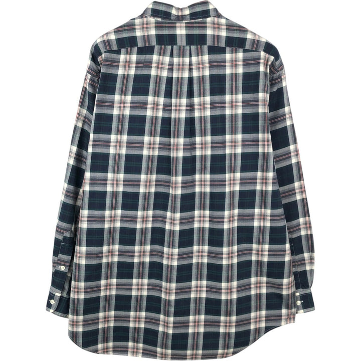 Ralph Lauren BLAKE long sleeve button down check shirt, men's size L cotton black type Vintage Second Hand