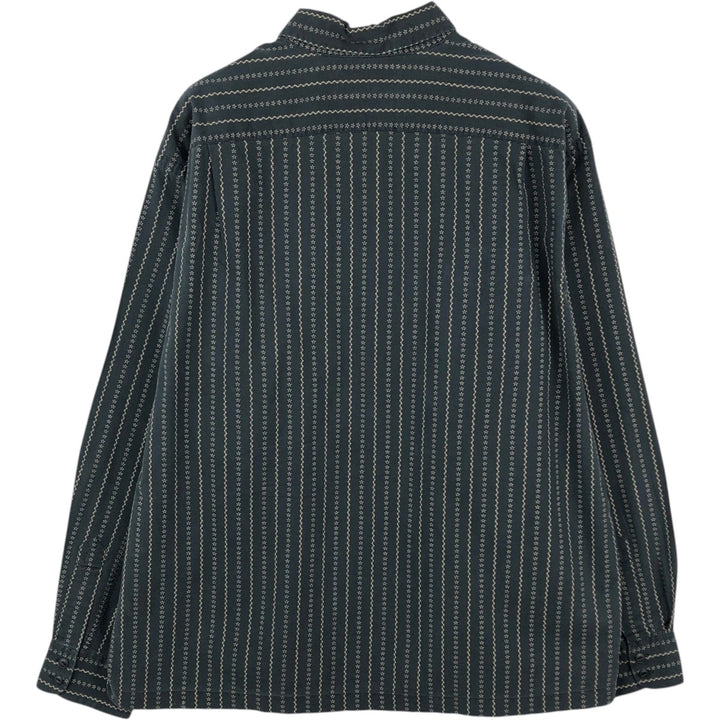 Ralph Lauren POLO SPORT all-over print long-sleeved cotton check shirt, men's size XL (approx.) cotton Charcoal Vintage Second Hand