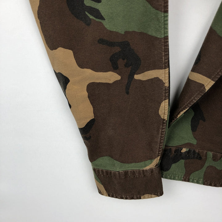 Ralph Lauren POLO RALPH LAUREN CLASSIC FIT Camouflage Pattern Long-Sleeve Button-Down Shirt, Men's Size L (approx.) cotton brown type Vintage Second Hand