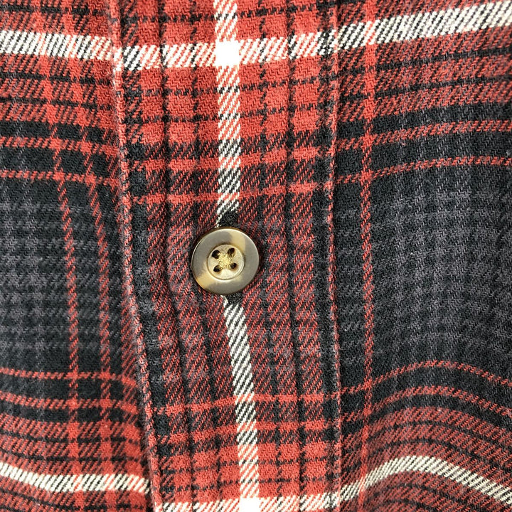 Carhartt Relaxed Fit Long Sleeve Button Down Light Flannel Check Shirt, Men's Size L cotton red type Vintage Second Hand