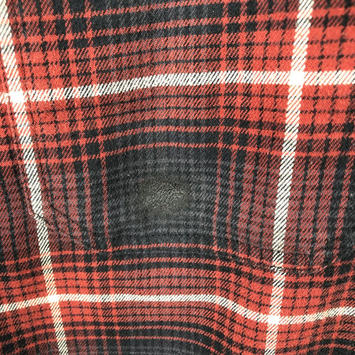 Carhartt Relaxed Fit Long Sleeve Button Down Light Flannel Check Shirt, Men's Size L cotton red type Vintage Second Hand