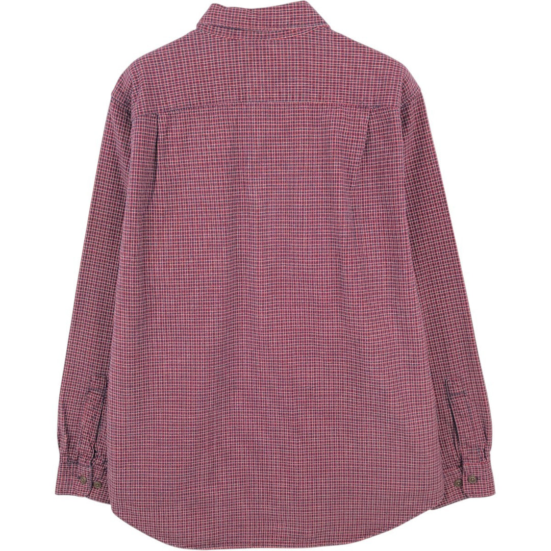 GAP Long-Sleeve Flannel Check Shirt, Men's Size M (Equivalent), Vintage cotton red type Vintage Second Hand