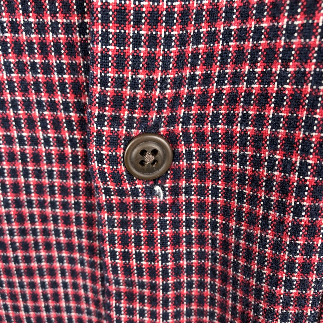 GAP Long-Sleeve Flannel Check Shirt, Men's Size M (Equivalent), Vintage cotton red type Vintage Second Hand